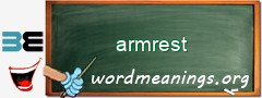 WordMeaning blackboard for armrest